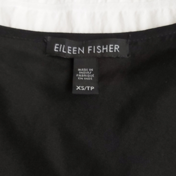 Eileen Fisher black sequin speckled top - Picture 3 of 5